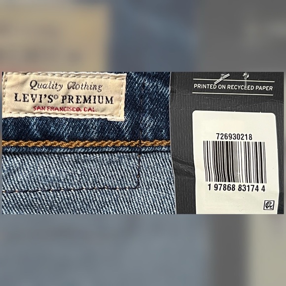 Levis Ribcage Straigth Ankle Jeans Style 726930218 Women’s Size -30x27 - Picture 8 of 13